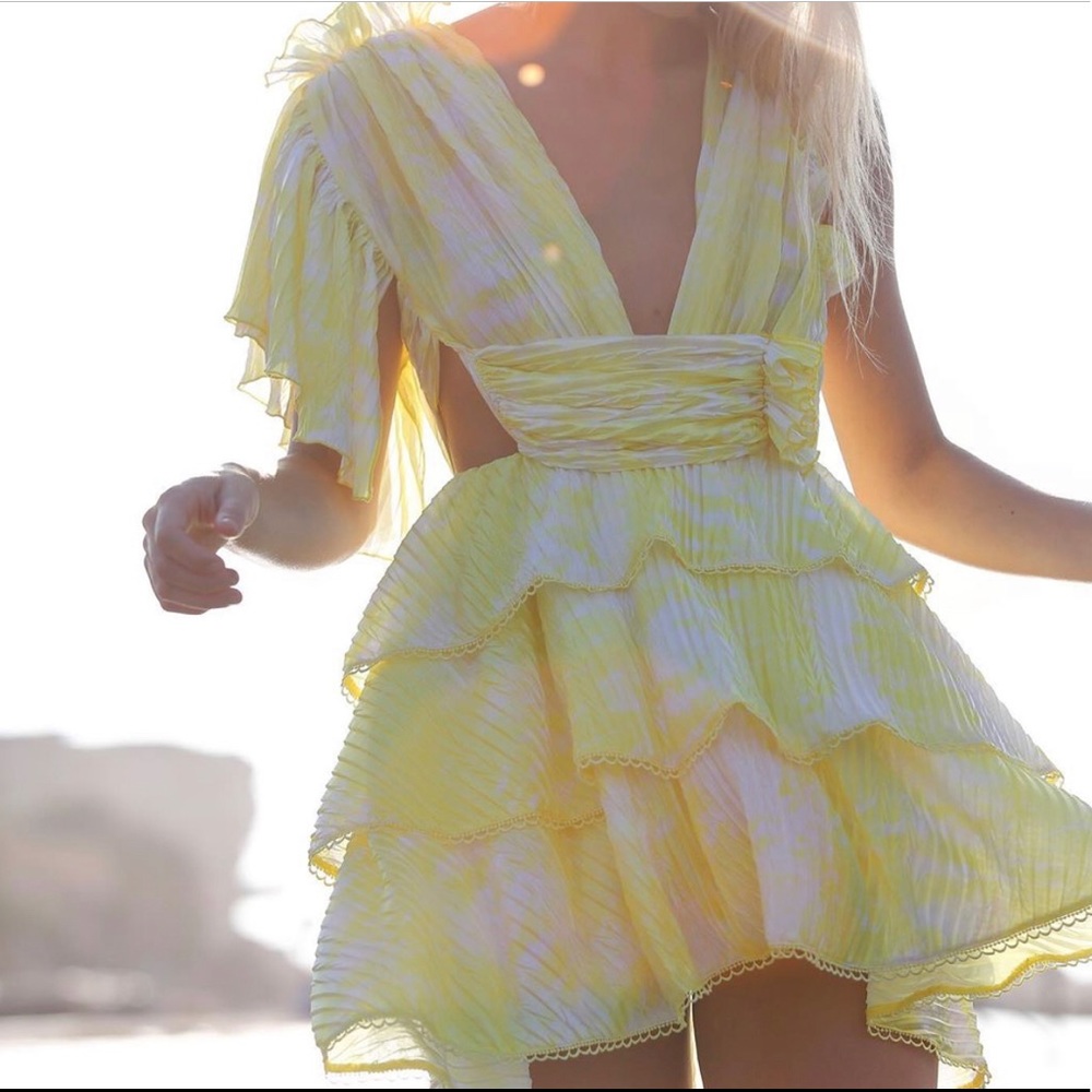 DUSTED SUN PLEATED DRESS 🎄(CHRISTMAS SALE) 🎄 - Picture 2 of 10